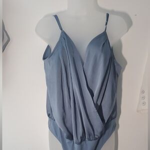 Express Silky Blue Bodysuit